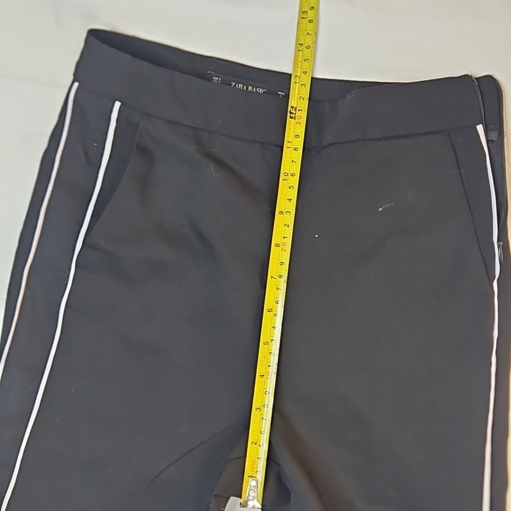 Zara Basic Collection Black Straight Leg Cropped … - image 6